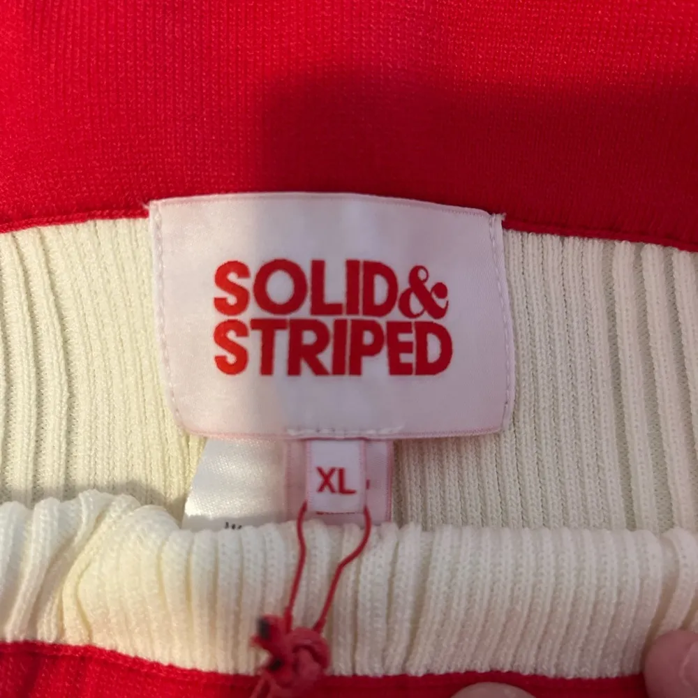 NWT SOLID & STRIPED Ronnie Red & White Knit Shorts Size XL Tennis Prep Summer π - Image 8