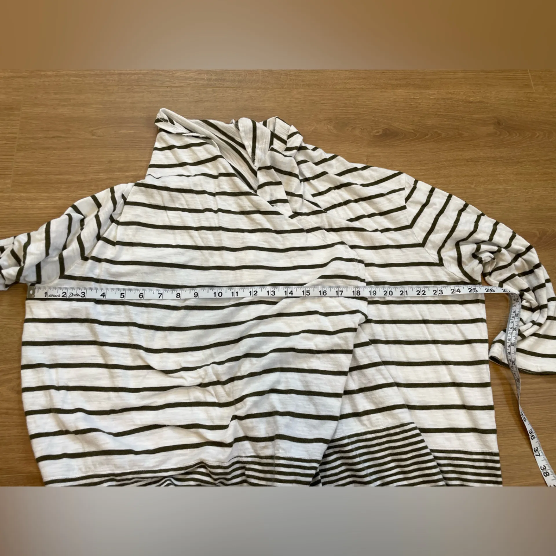 Talbots forret Green and White Striped Cardigan Sweater 2Xp - Image 8