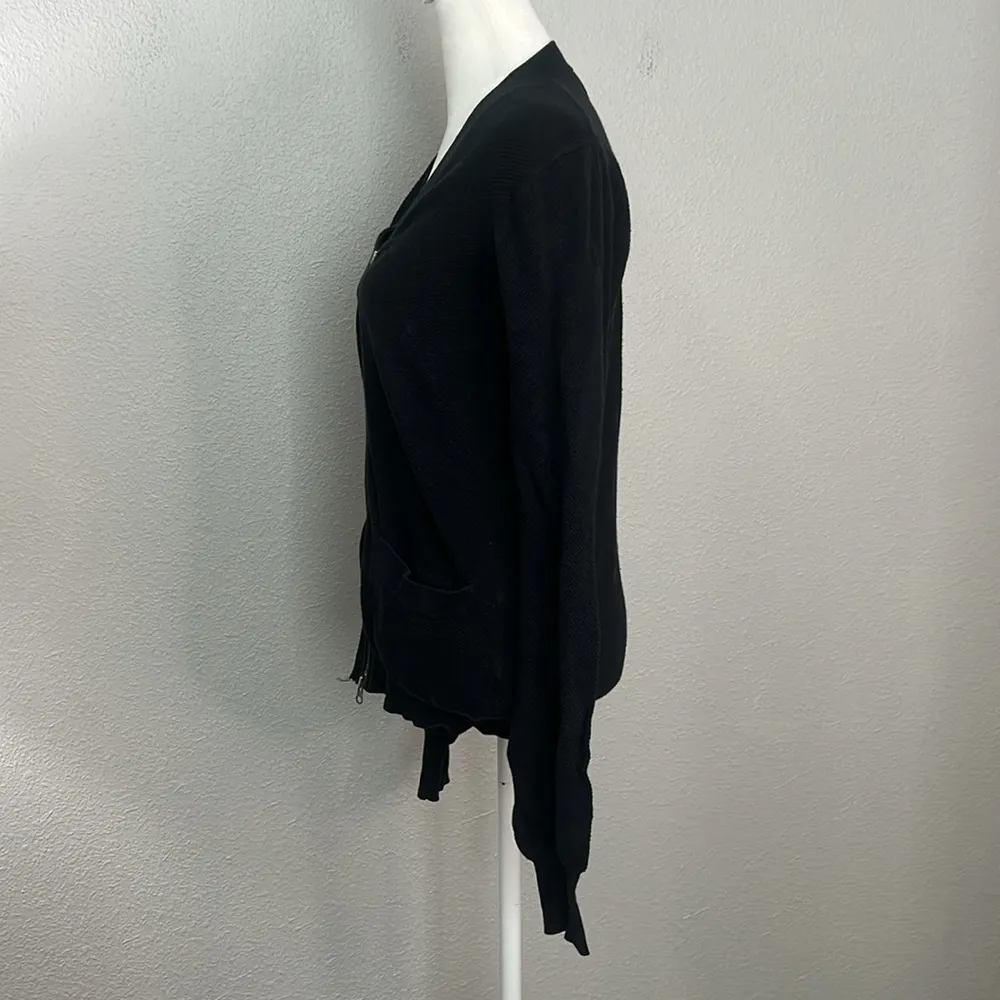 Opening Ceremony Textured Zipper Cardigan Black Size Small *flawed - Image 5