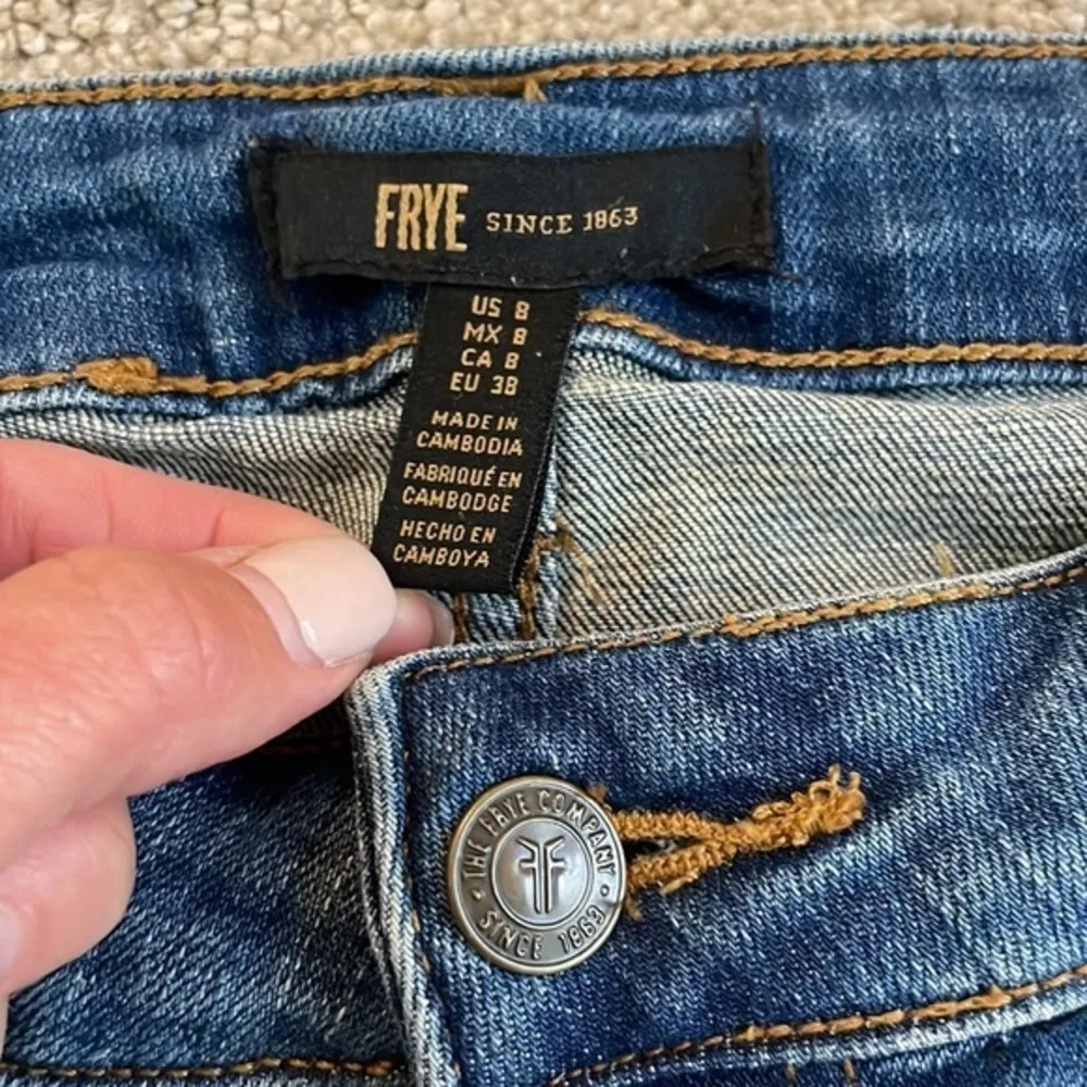 Frye Medium Wash High Waist Straight Leg Jeans - Image 6