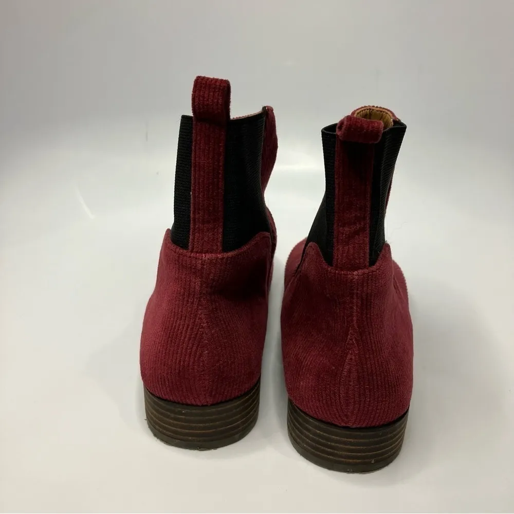 Lucky‎ Brand Gleldo maroon corduroy ankle boots size 8.5 - Image 5