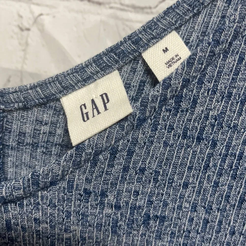 Gap Soft Blue Ribbed Midi Dress Size Medium - Image 3