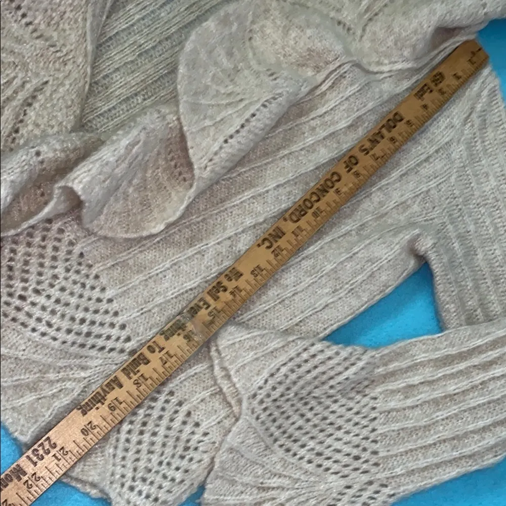 MARINA LUNA cardigan wool mohair blend scalloped knit long sleeve NEW size L Size L - Image 8