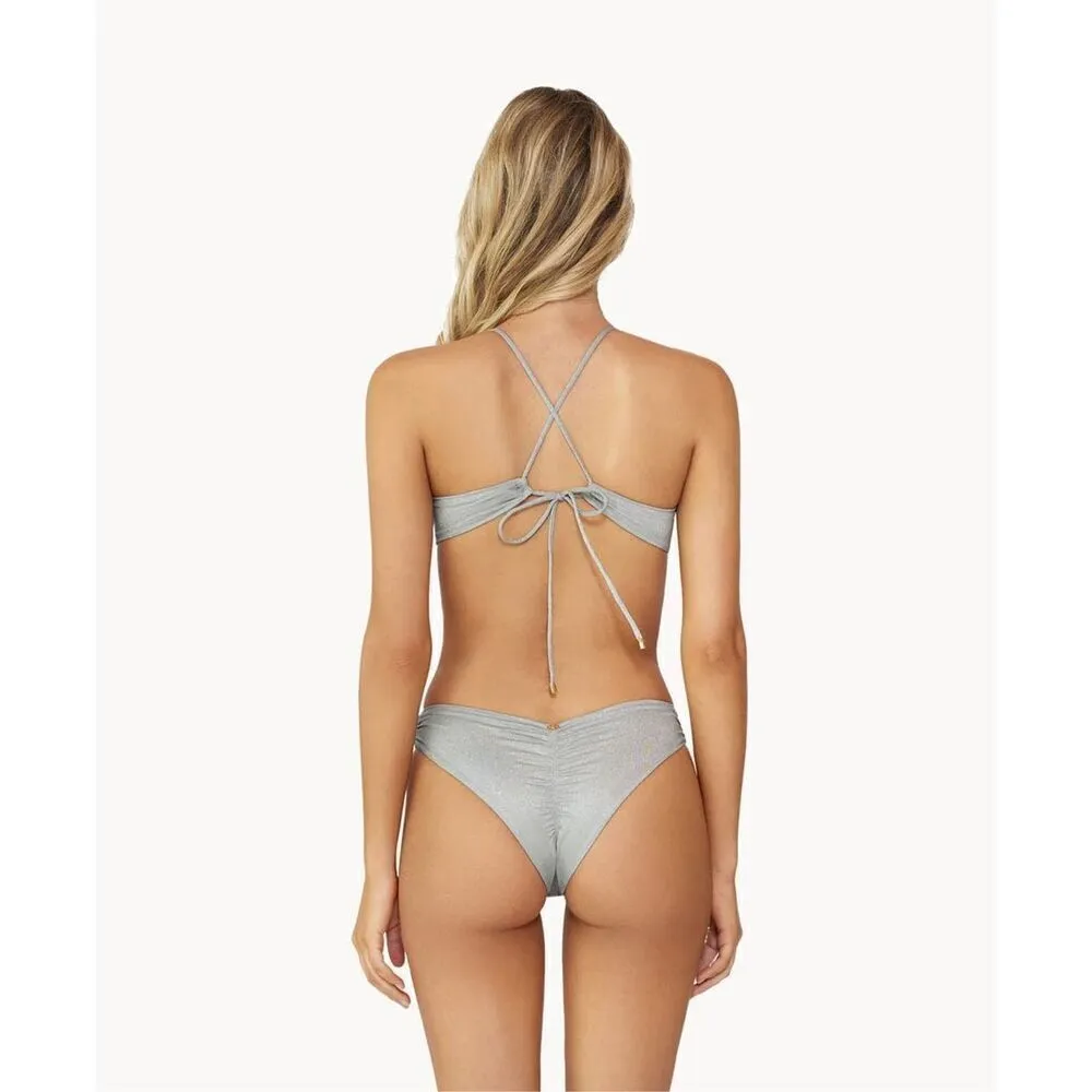 New Pilyq silver bikini. Small. Retails $169 - Image 4