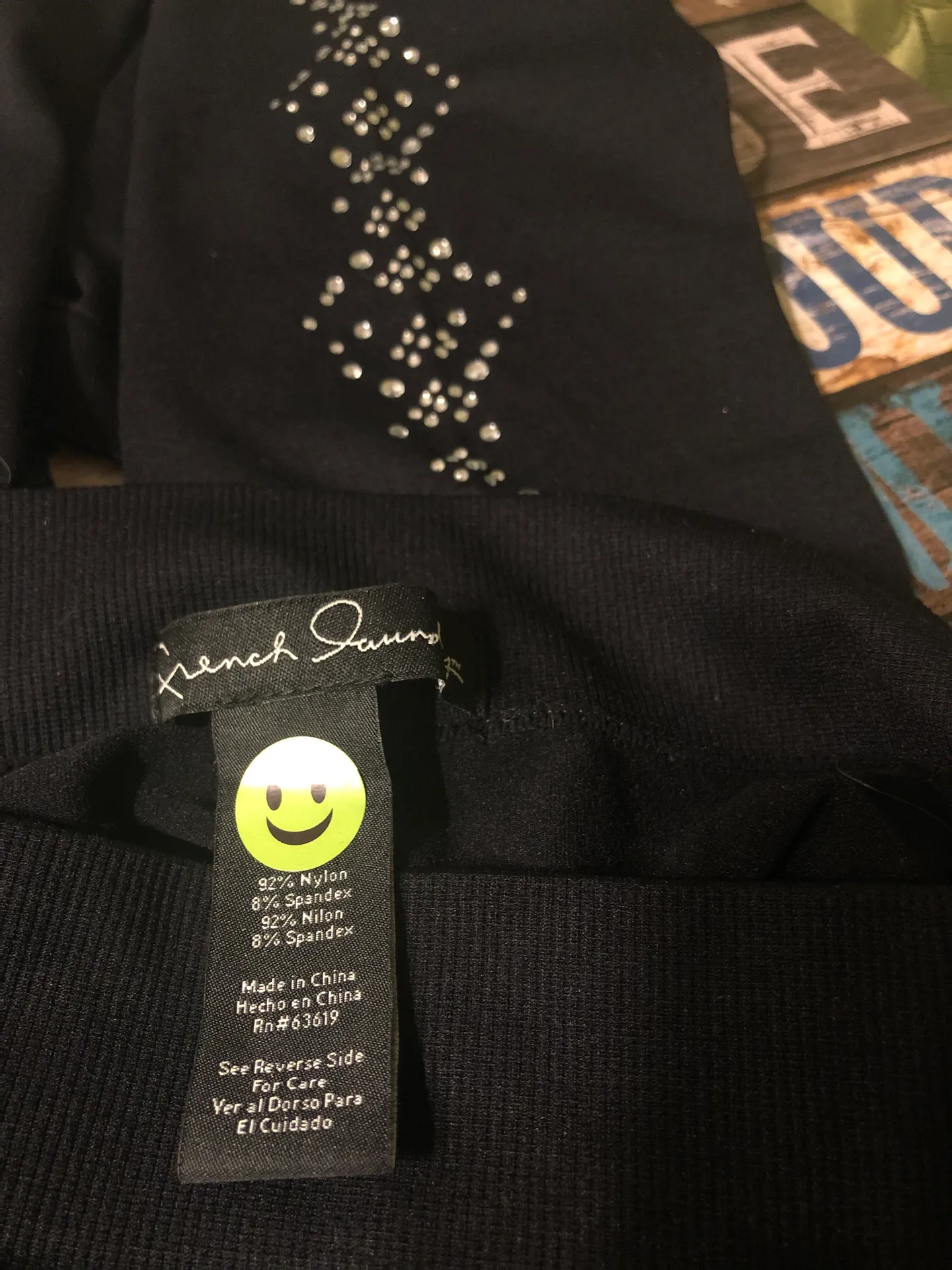 French Laundry New Sexy Black Bling Chic Leggings  - Image 3