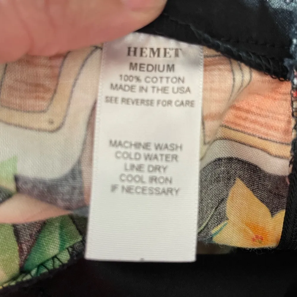 Hemet Rockabilly Pinup Girl Multicolored Hawaiian Print Dress Size Medium - Image 4