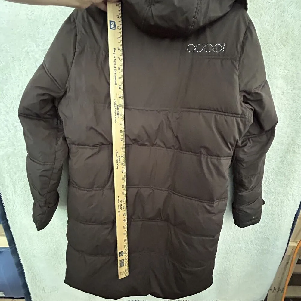 Vintage COOGI Long Brown Puffer Coat Jacket Women's Size 1X Hooded READ - Image 16