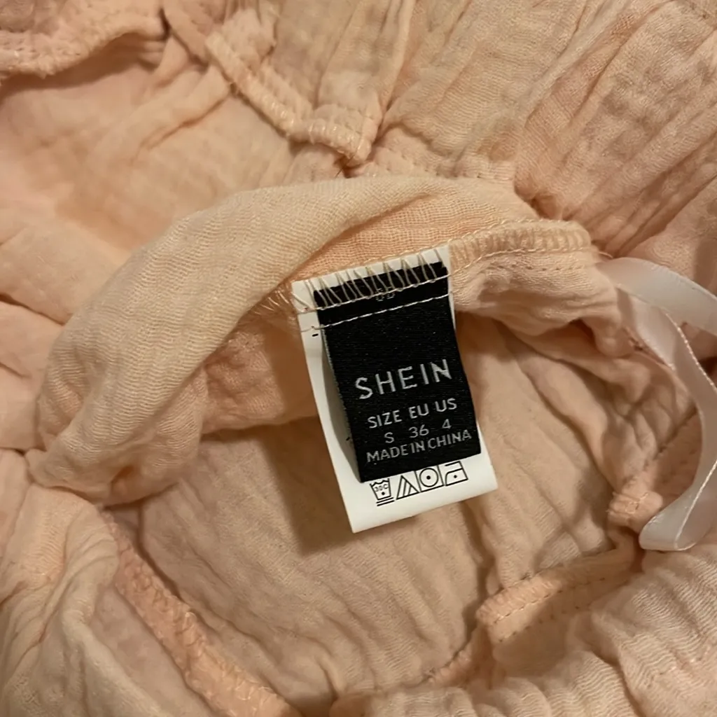 Shein peach summer set small Small #83 NWOT - Image 3