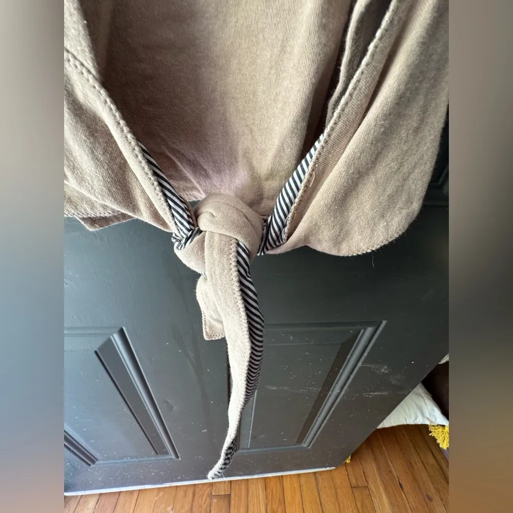 All:Row Casual Beige Wrap Top Tshirt Tan Size M - Image 2