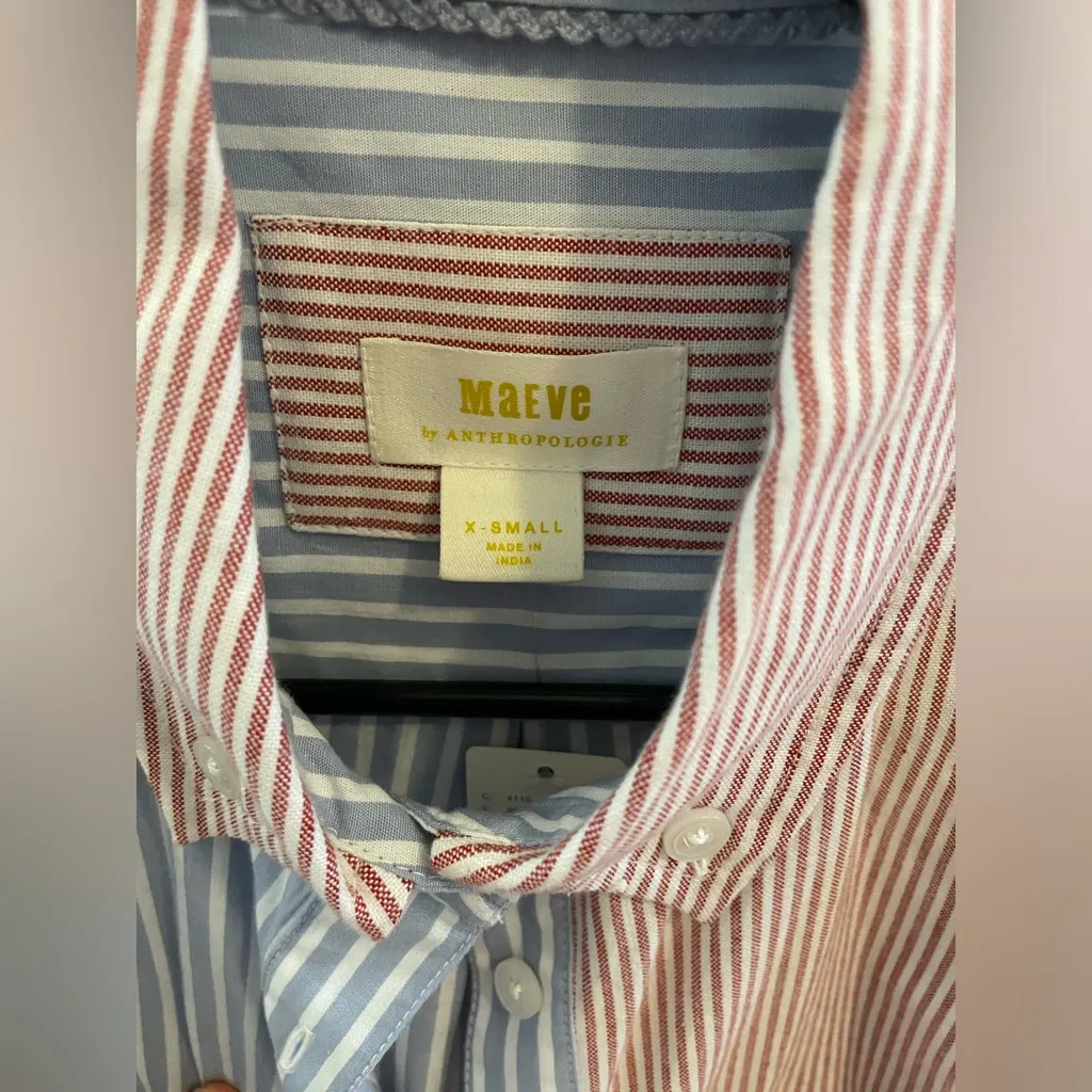 NWT Maeve Two-Tone Wrap Shirt Size XS - Image 9