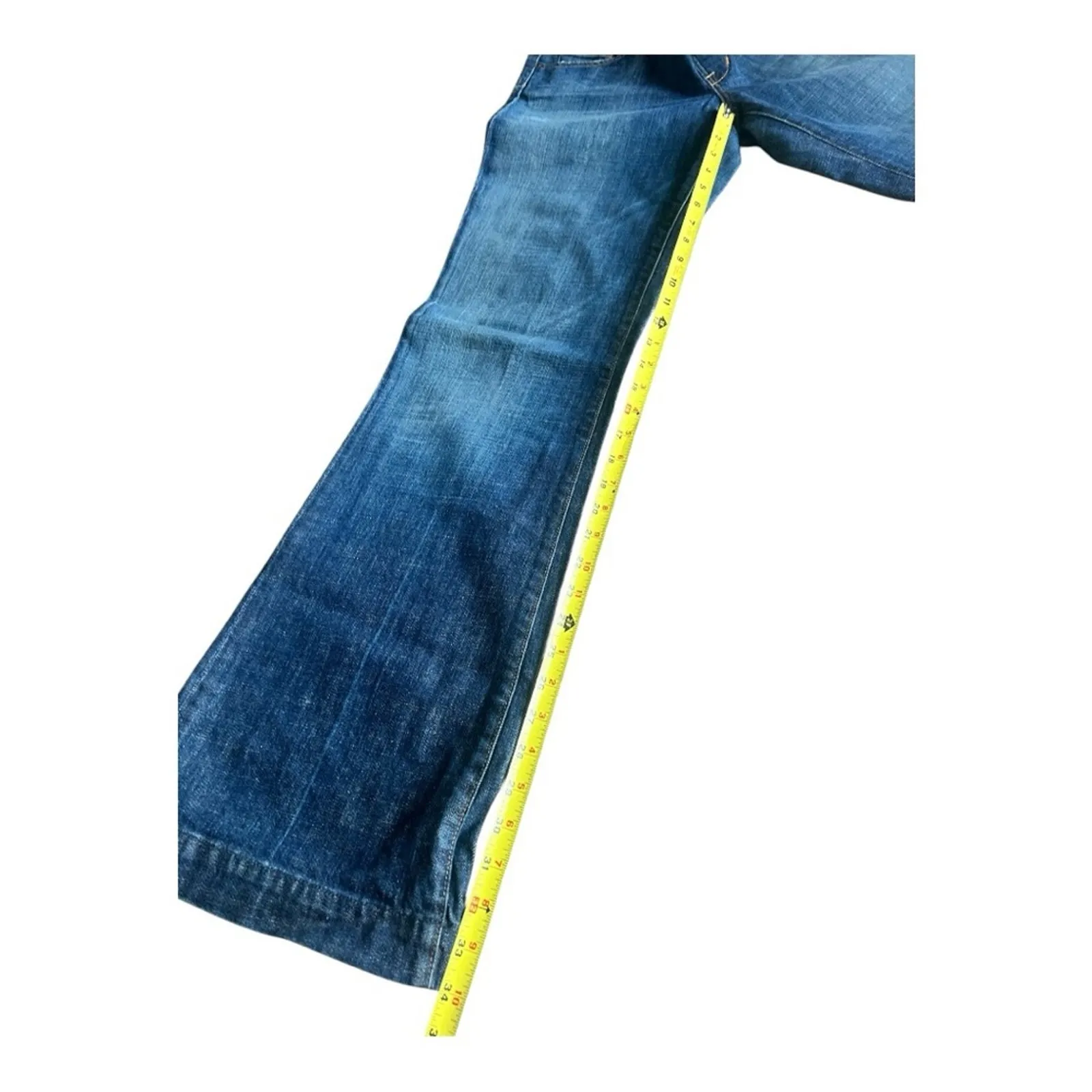 Vintage Y2K 7 for all mankind maternity flare jeans low rise 31 X 34” - Image 3