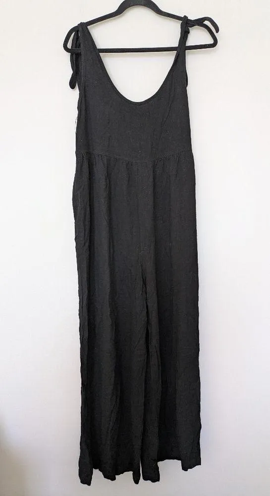 Petal And Pup Ayla Linen Jumpsuit Womens Sz M Black - Image 3