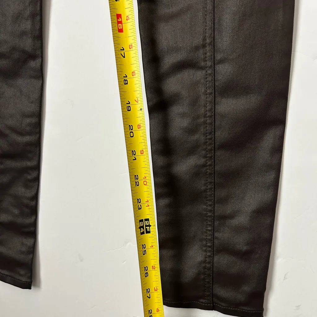 White House Black Market High rise Skinny Modal Faux Leather Pants 0 NWT - Image 7