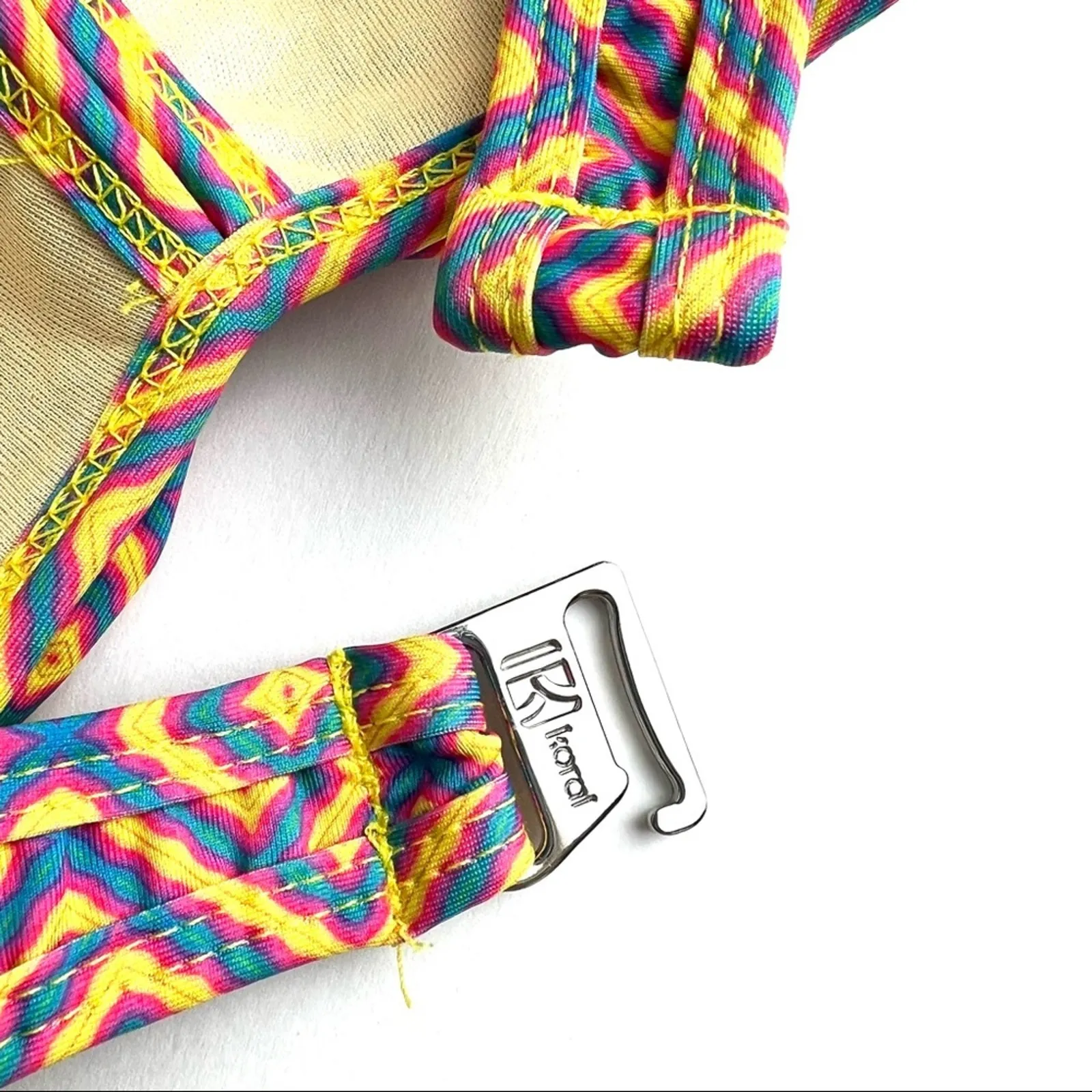 Koral Swimwear Multicolor Halter Bandeau 2-Piece Bikini Set M/L - Image 5