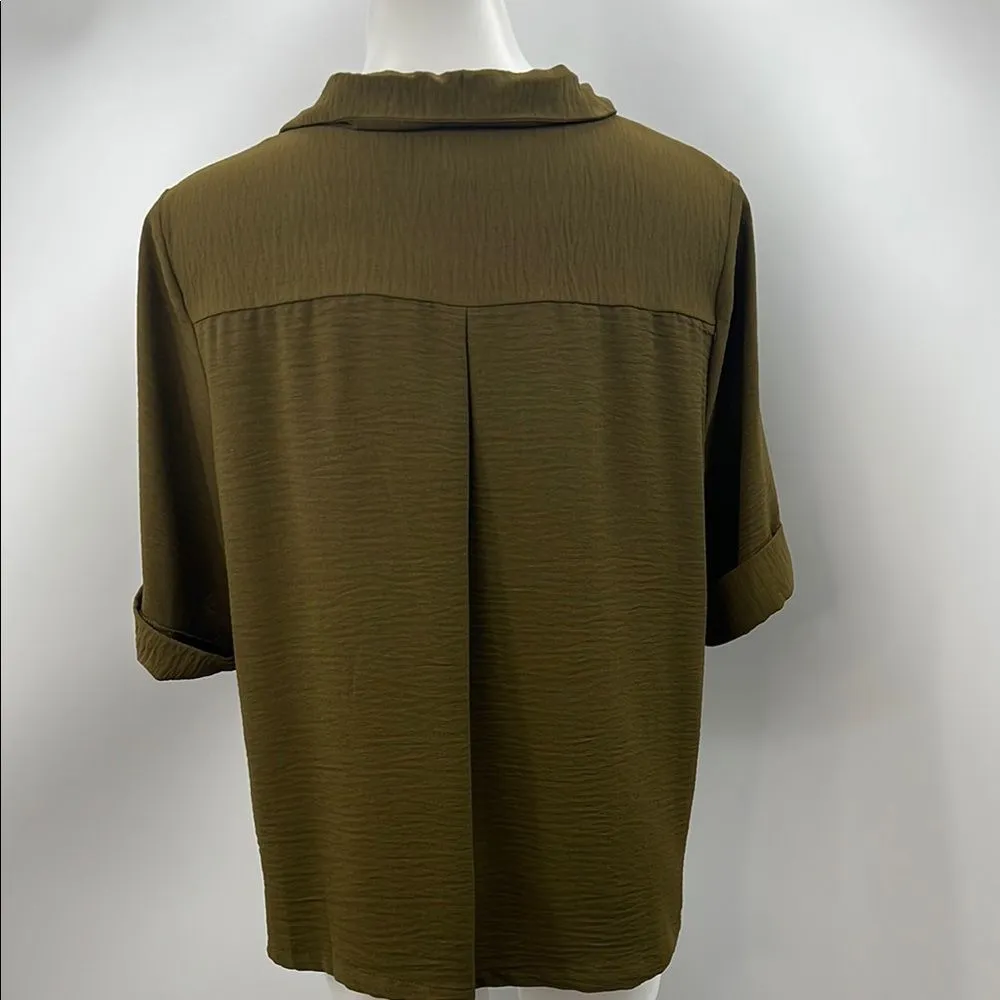 Worthington Green Boxy Button Down Shirt - Image 4