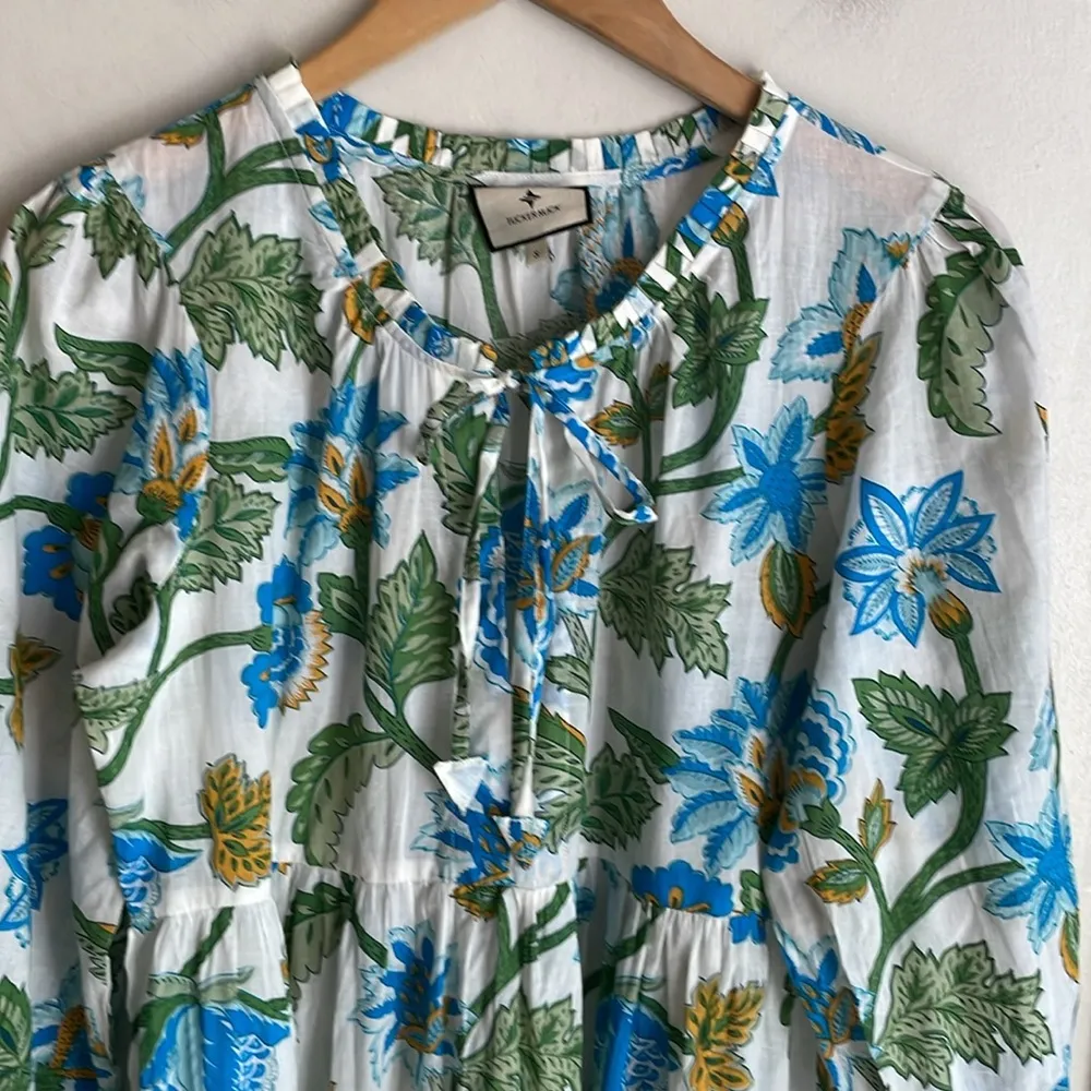 TUCKERNUCK Sea Glass Chintz Long Sleeve Salty Paloma Caftan Dress - Image 5