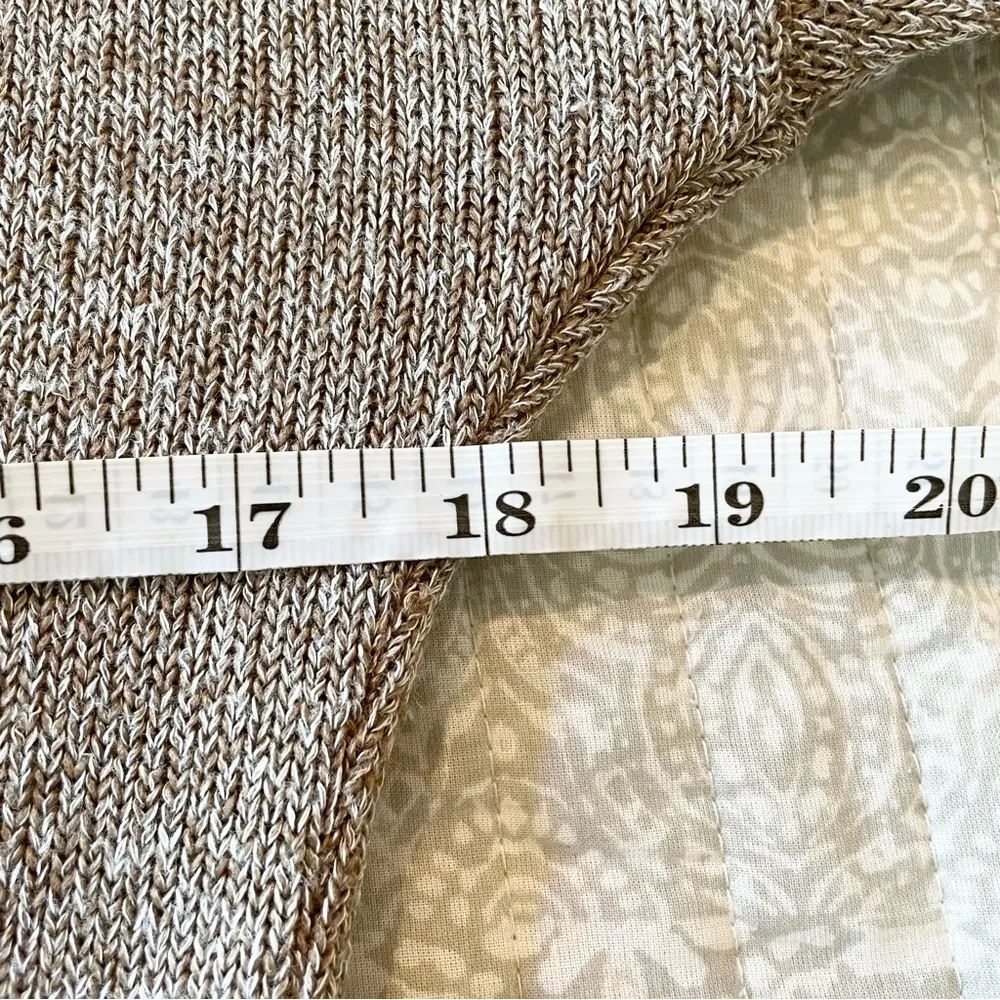 Shelly Brown & Gold Knit Sequin Skull Long Sleeve High Low Tunic Top Small - Image 8