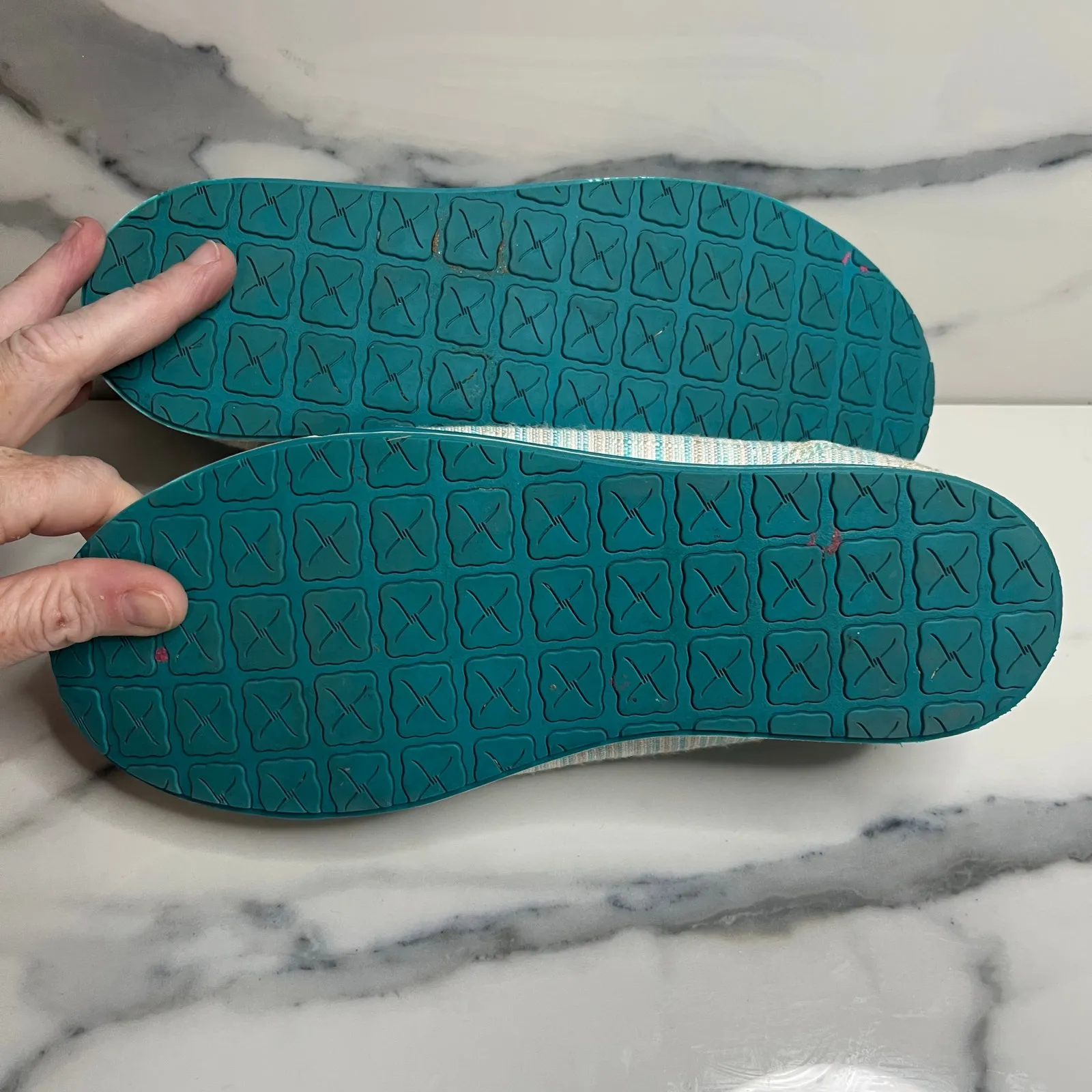 Twisted X Women's Teal Stripe Canvas Casual Hooey Loper Sneakers Shoes Sz 7 - Image 7