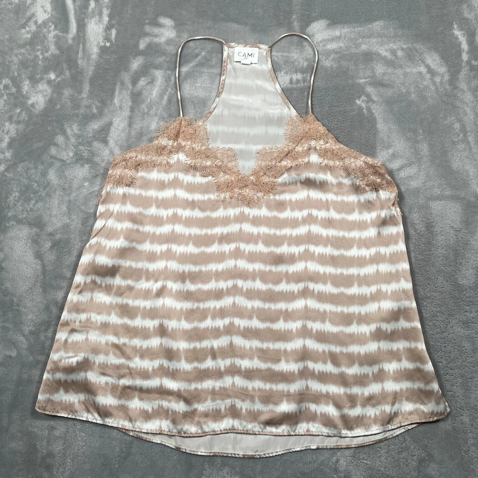 Cami NYC Silk Camisole Womens Small Lace Beige Luxury Boho Feminine Romantic - Image 6