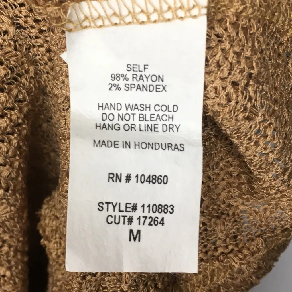 CHLOE & KATIE Tan High Low Tank Top, Medium - Image 8