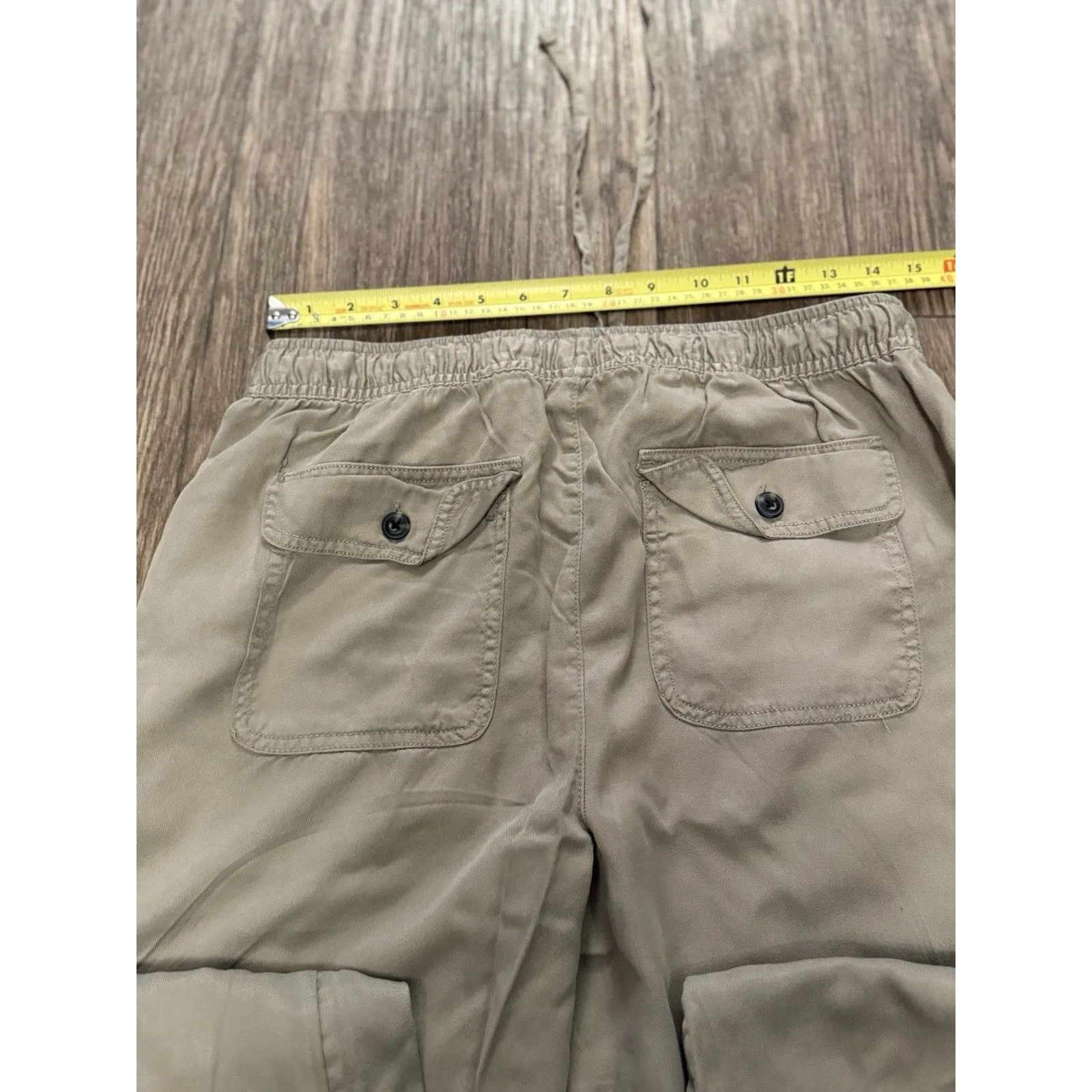 C C California Green Lyocell Elastic Waist Pocket Cargo Pants Joggers Medium‎ - Image 8