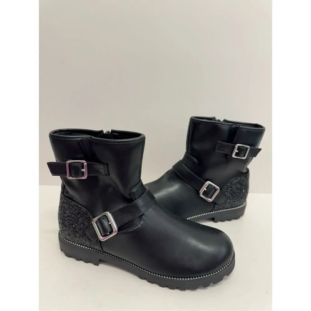 Harper Canyon‎ Boots Size 5 Black Buckle Detail Lug Sole Block Heel Side Zip NEW Black - Image 4