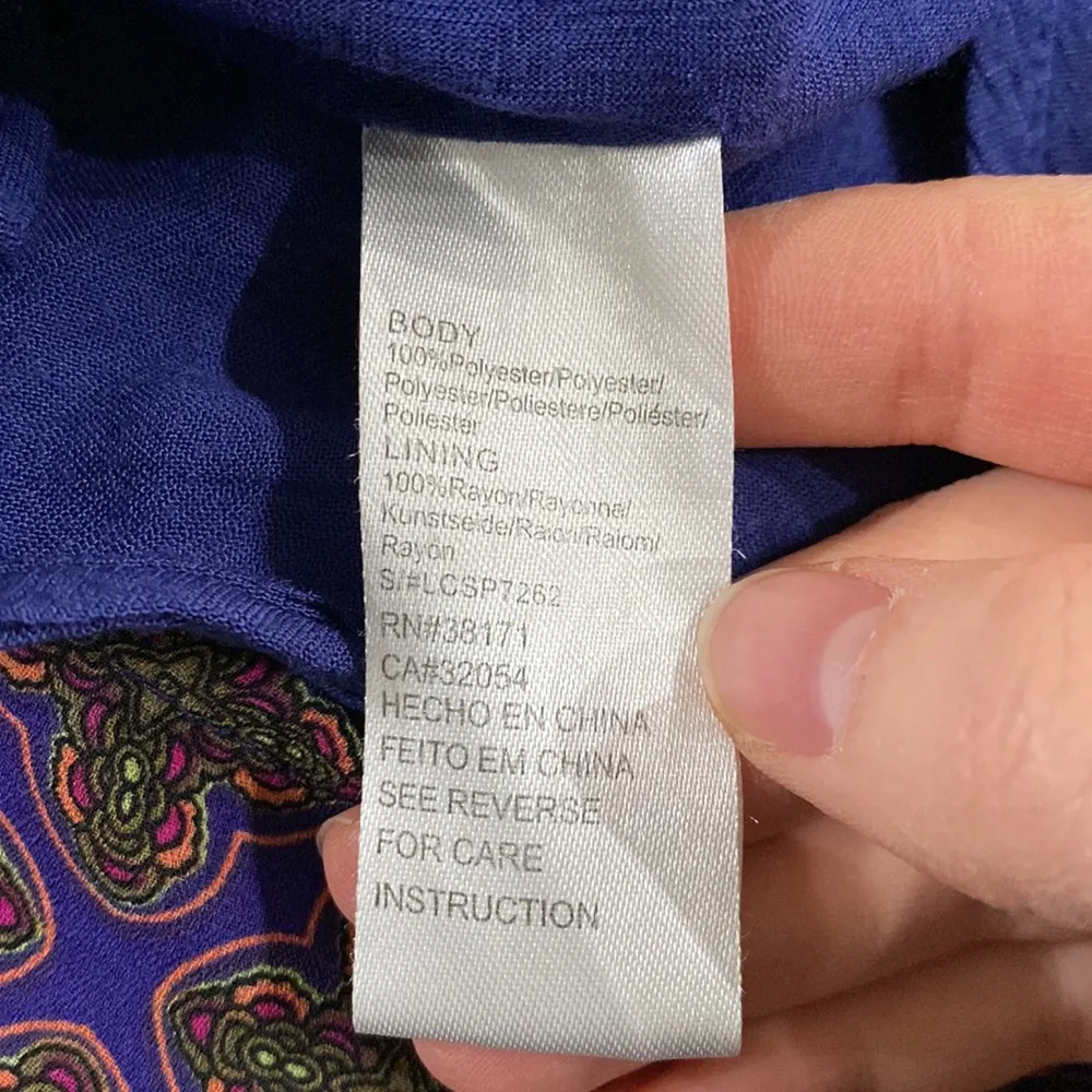 Lucca Couture open back purple long sleeve romper with medallion print size L - Image 14