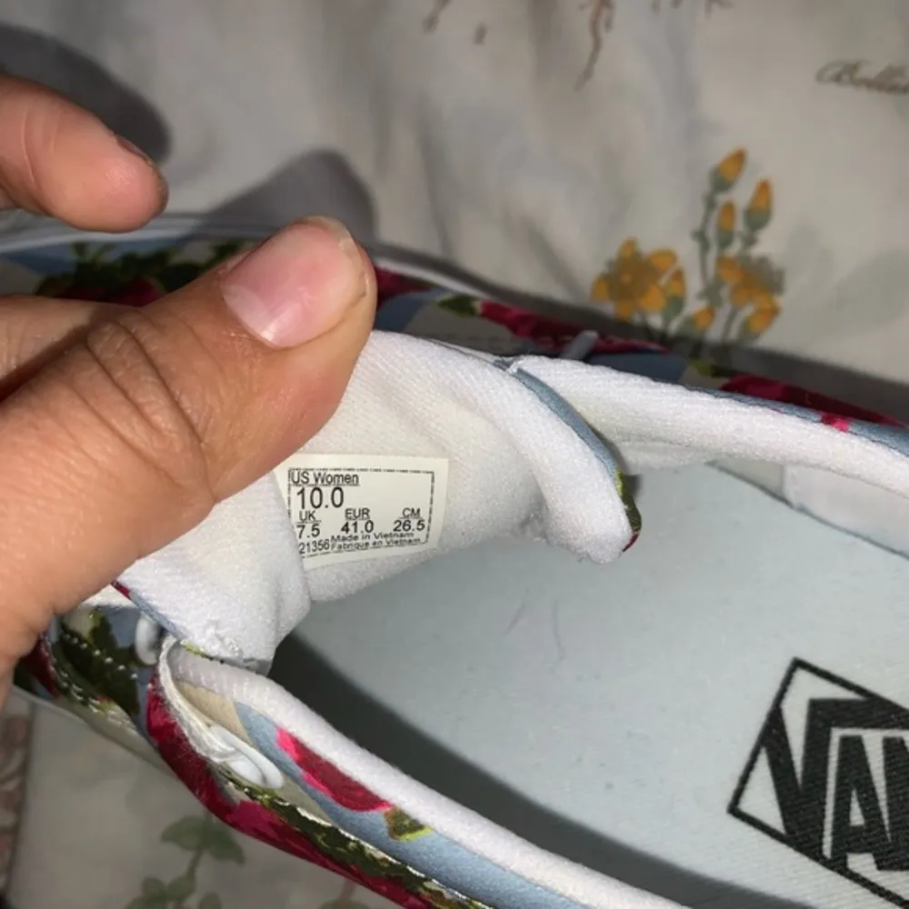 Vans Women's Doheny Checker Floral Multicolor Shoe - Image 4