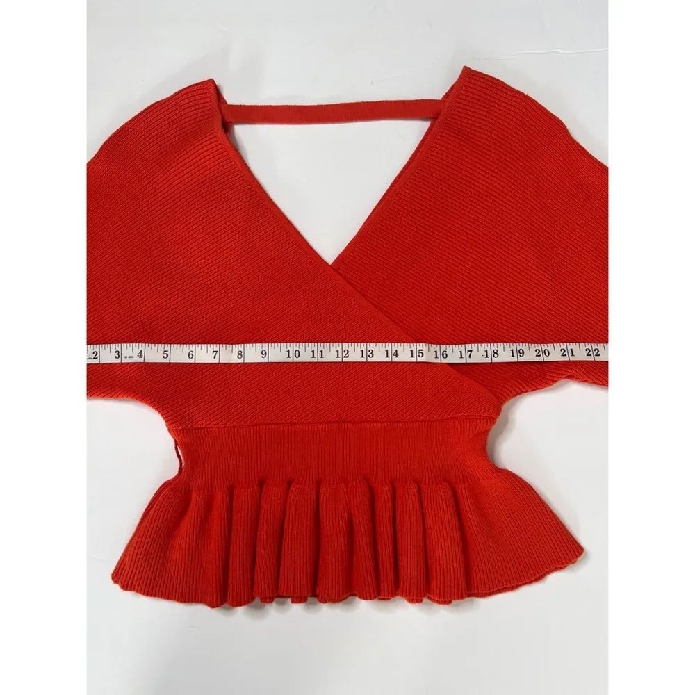 Zesica Orange Peplum Front/Back V - Image 5