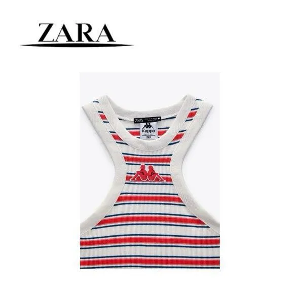 ✨ZARA x KAPPA Women's STRIPED TANK Sz Medium Top✨ - Image 5