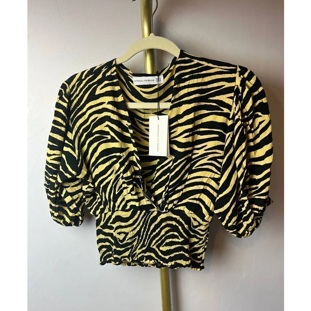 Faithfull the Brand Oma Top Amaia Zebra NWT Sz. 4 - Image 2