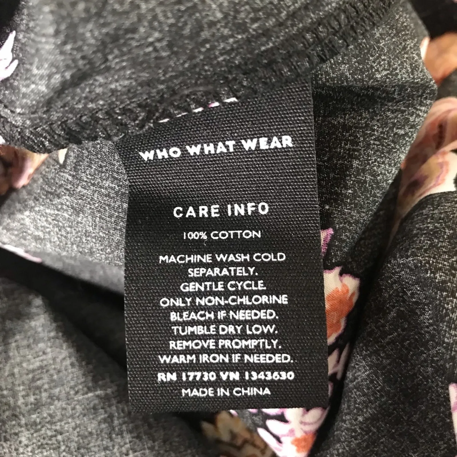 Who What Wear Black Floral Long Modest Cotton Rustic Ruffle Prairie Boho Dress L - Image 13