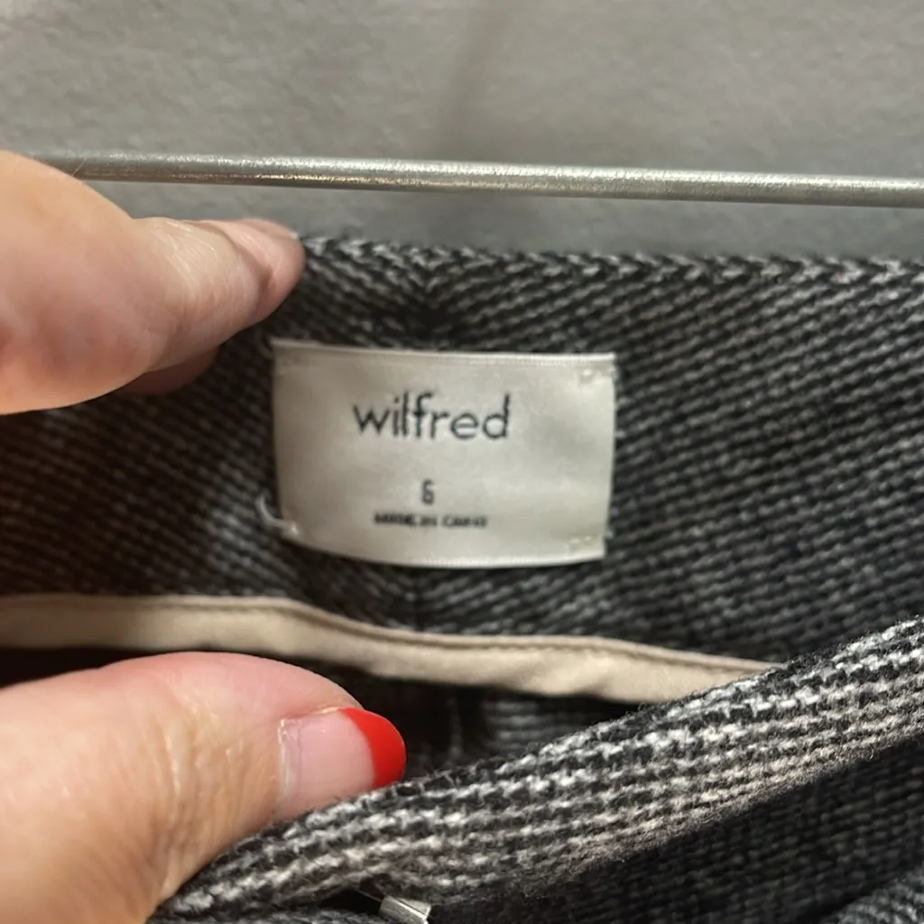 ARITZIA Wilfred Jallade Pant Wool Cashmere Women's Belted Cropped Trousers SZ 6‎ - Image 5