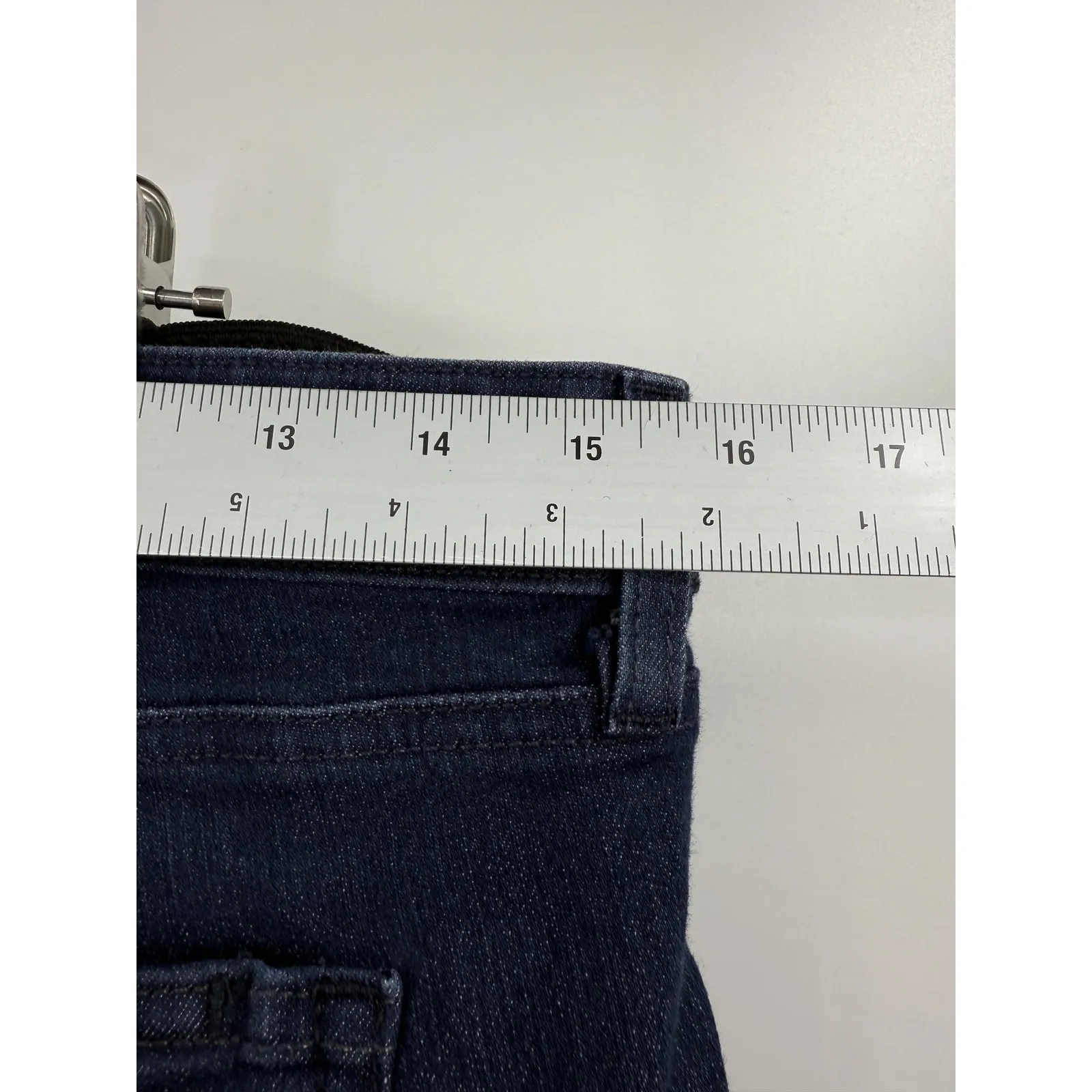 Paige Jeans Womens 31 Maternity Dark Wash Skyline Boot Bootcut Stretch Made USA - Image 9