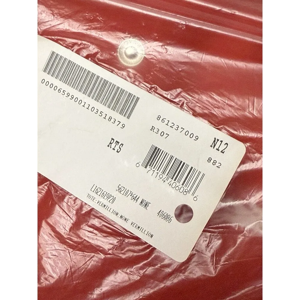 Longchamp Le Pliage Club Medium Top Handle Nylon Tote VERMILLION Red New - Image 9