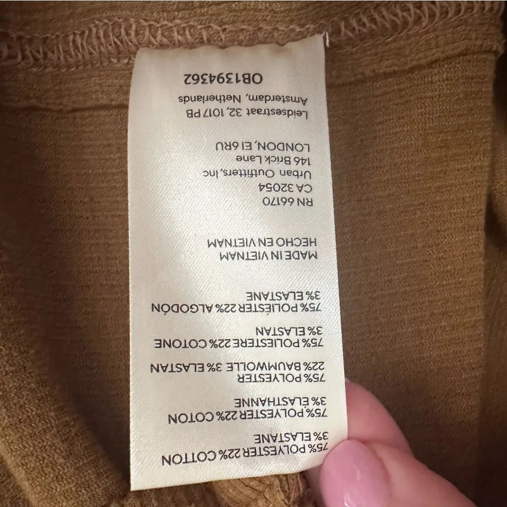 We The Free Gia Cardigan Dress Brown Button Up Thermal Women’s Medium Multiwear - Image 8