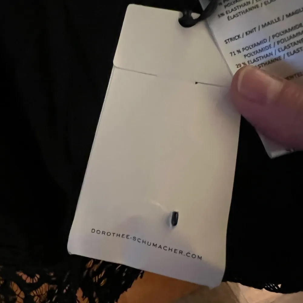 Dorothee Schumacher Classic Black Long Sleeve Lace Hem Zipper Front NWOT Size 6 - Image 11