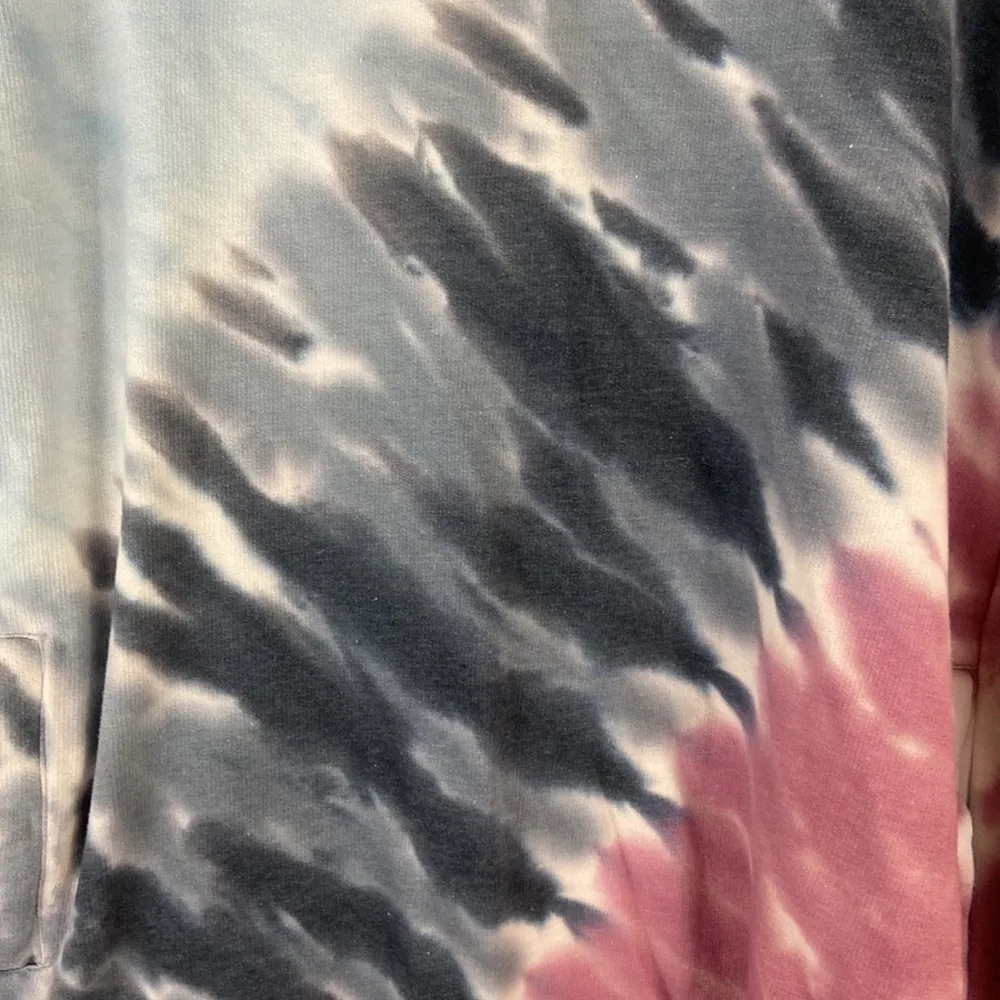 The Cozy Collection Blue Gray Purple Tie Dye Tunic Hoodie by Rue 21 Size Medium - Image 2