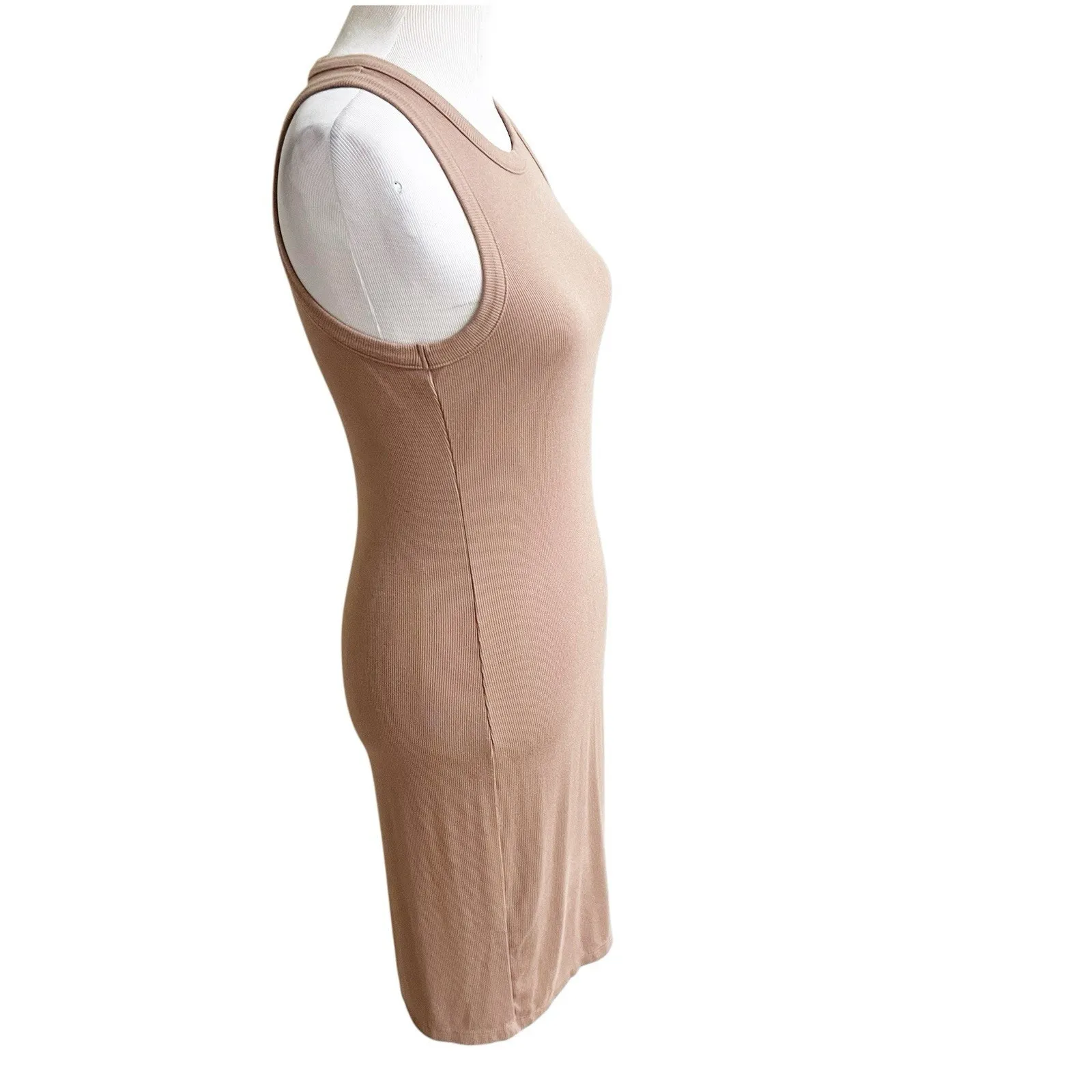 L’agence Ellis Ribbed Midi Dress In Ginger Size Small Bodycon Beach - Image 9