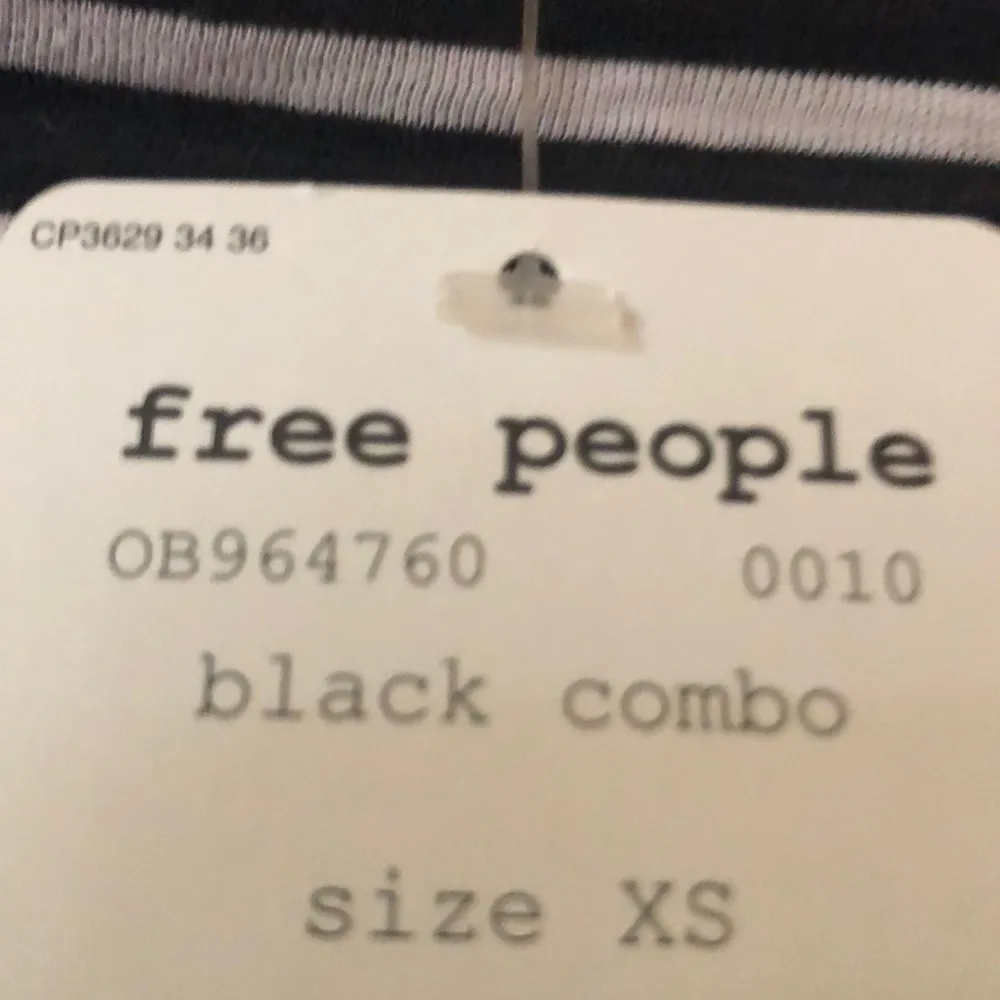 FREE PEOPLE Stripe Roll Sleeve NIGHT SKY TOP - Image 5