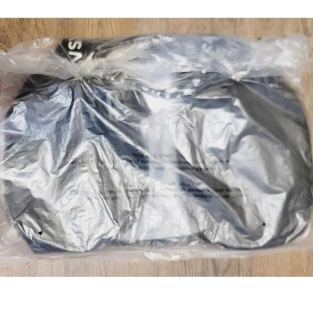 Victoria's Secret VSX Logo Nylon Duffle Tote Bag Black White NEW - Image 4