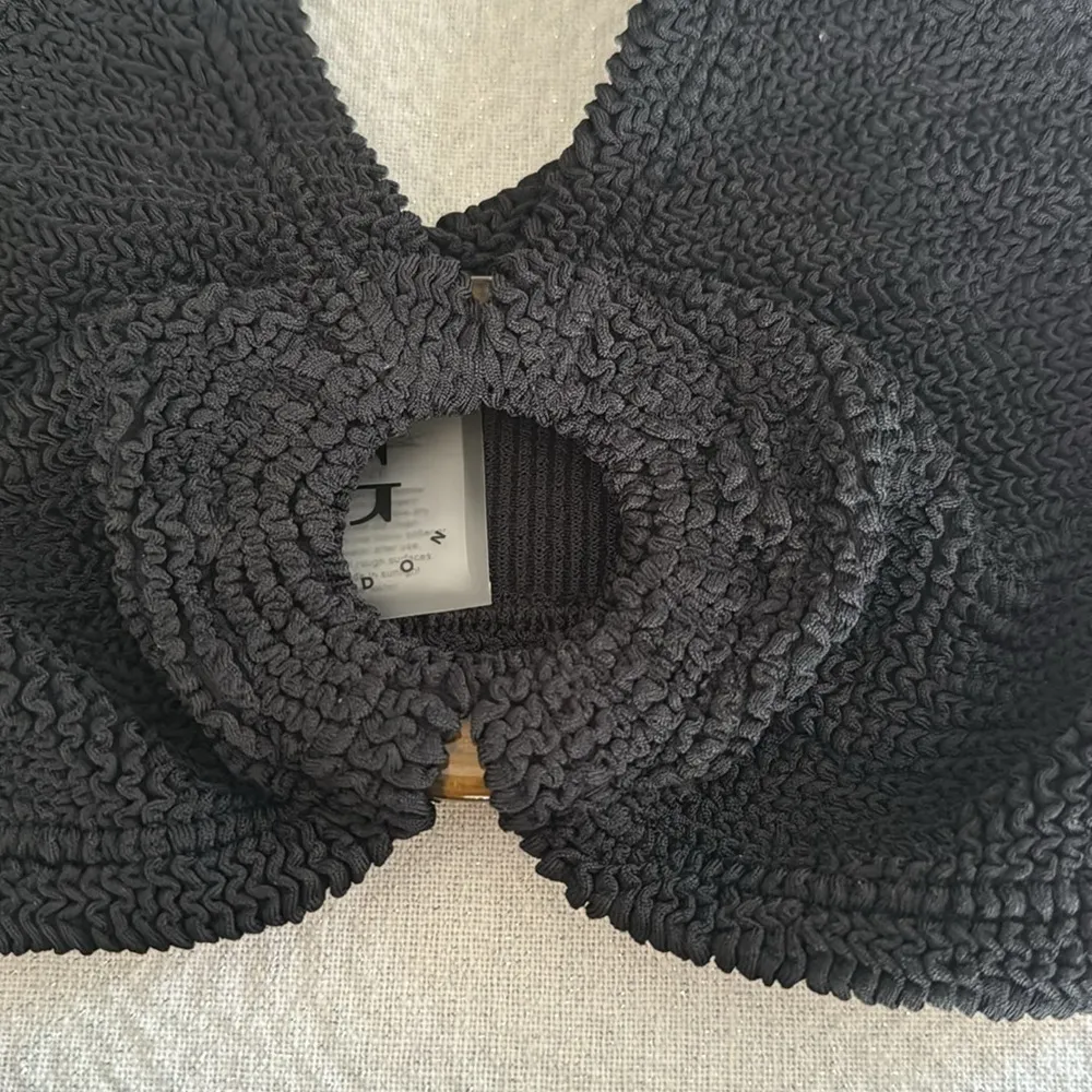 Hunza G Nadine Stripe Two Piece Swimsuit, Black, BRAND NEW, OS, $270 Black Size undefined - Image 9