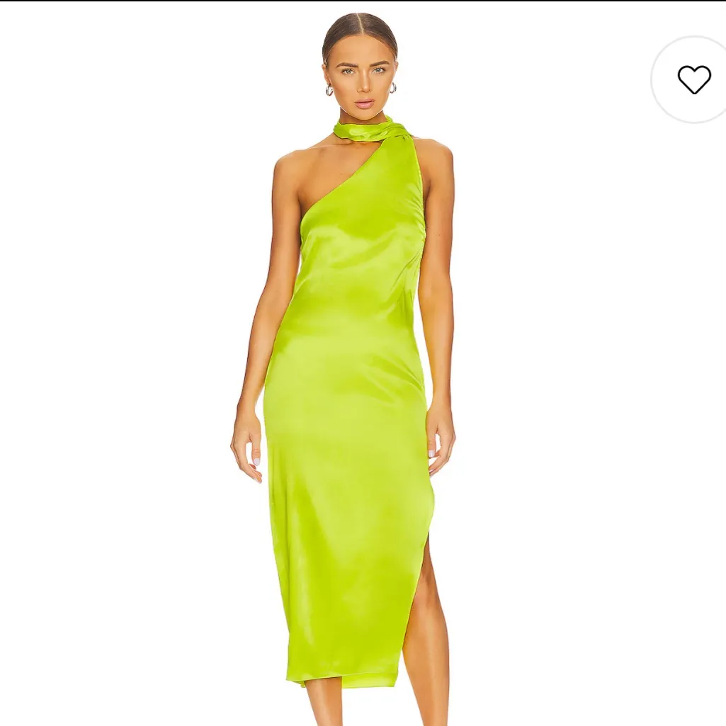 SER.O.YA Marissa Silk Dress in Neon Lime Size XS - Image 4