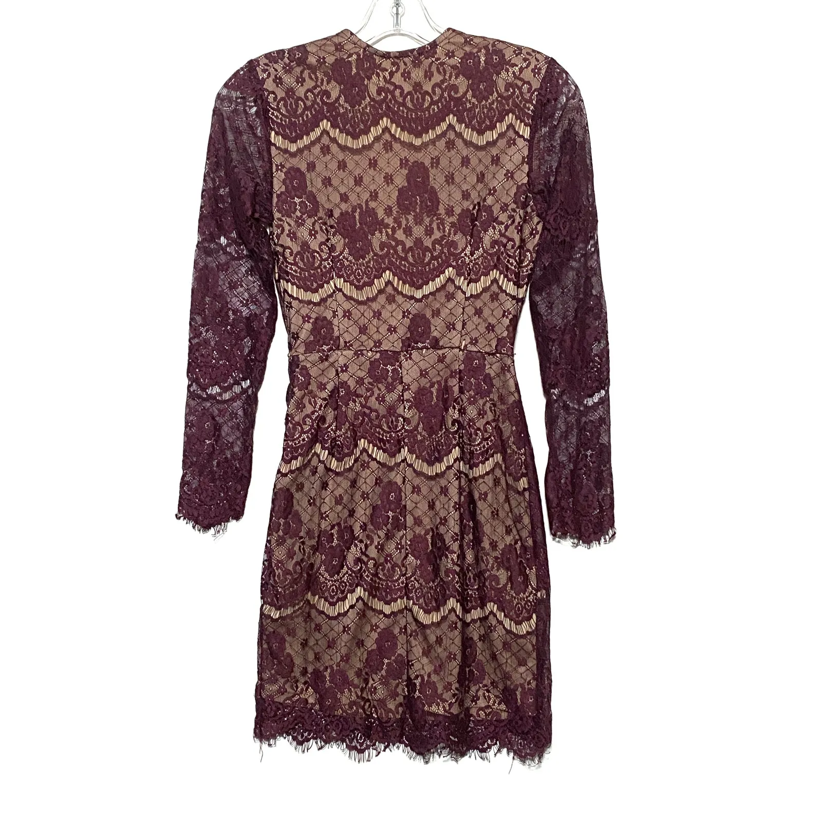 Charlotte Russe Mini Dress S Y2K Nude Lace Whimisgoth Fairy Grunge Dark Romantic - Image 2