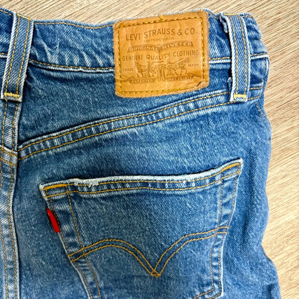 Levi's  Button Fly Denim Shorts - Image 7