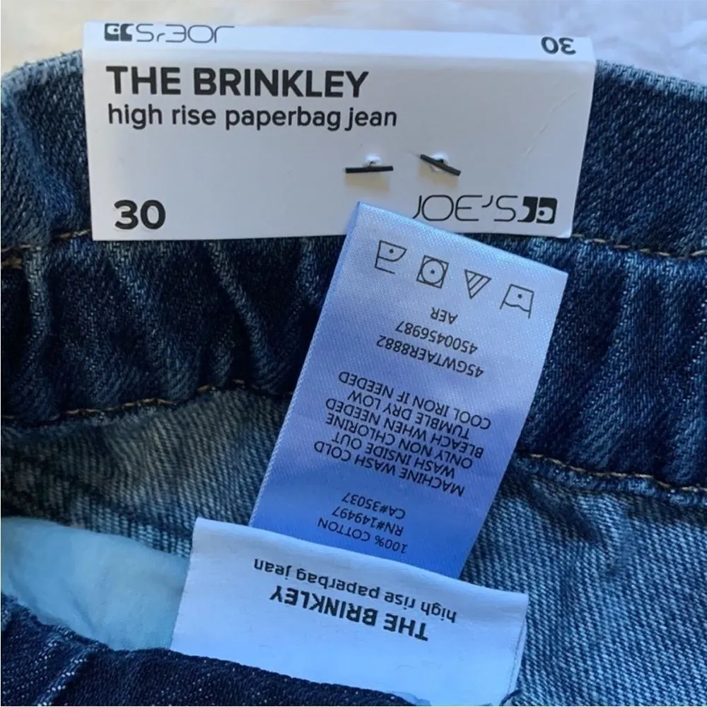NWT Joes jeans the Brinkley high rise paper bag jeans 30 - Image 5