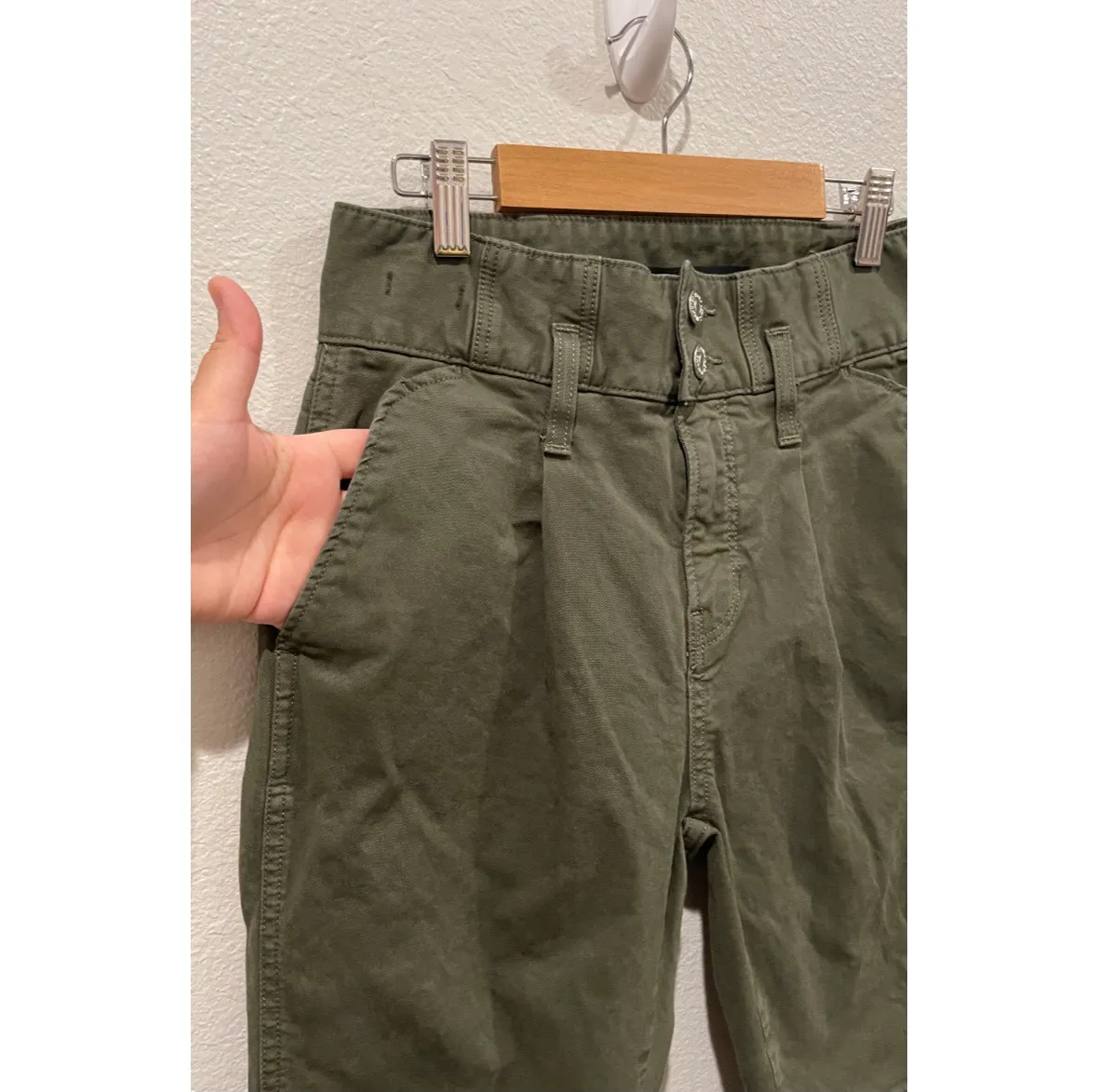JEANS Monika Tapered Army Green Pants - Image 7
