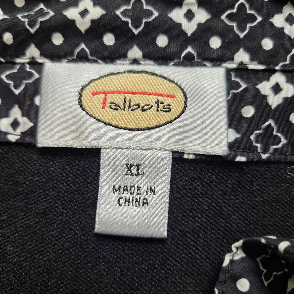 Talbots  Black Mixed Media Sweater - Image 5