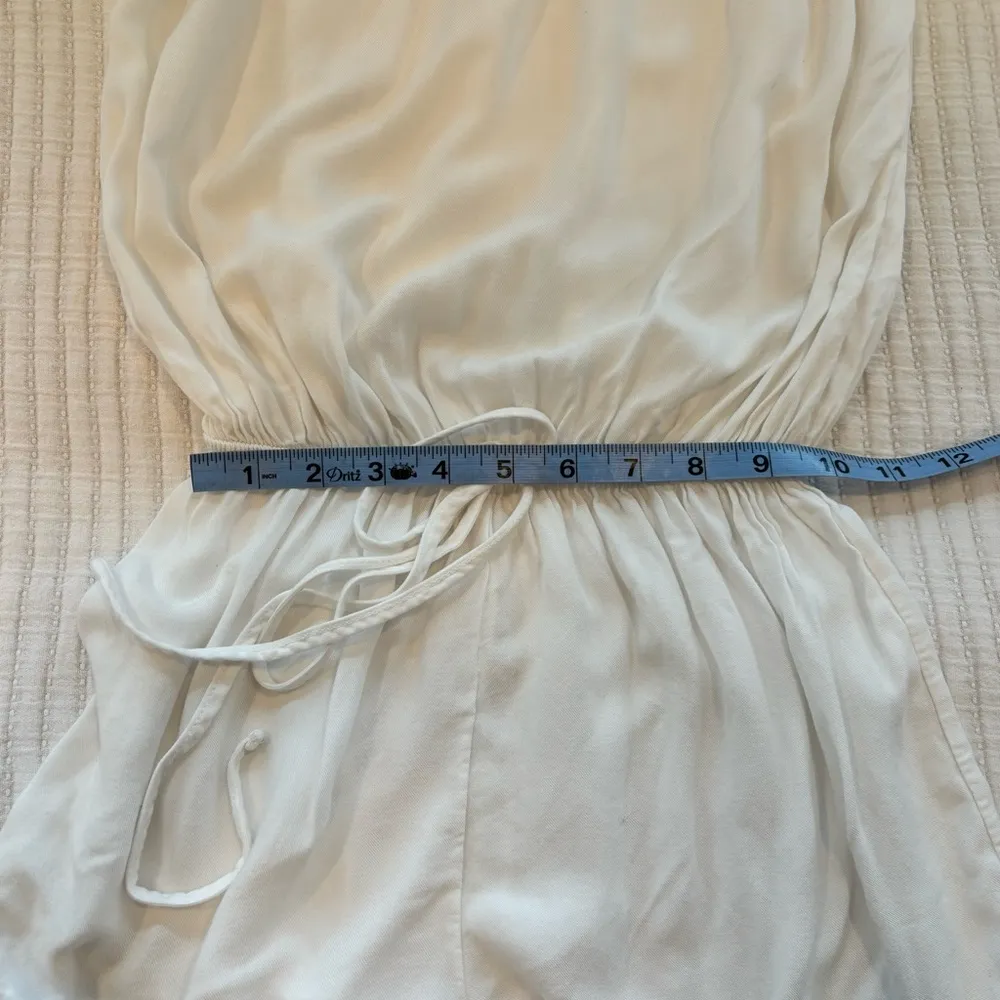 Brandy Melville John Galt White Gabriella Romper Off Shoulder OS Elastic Waist - Image 12