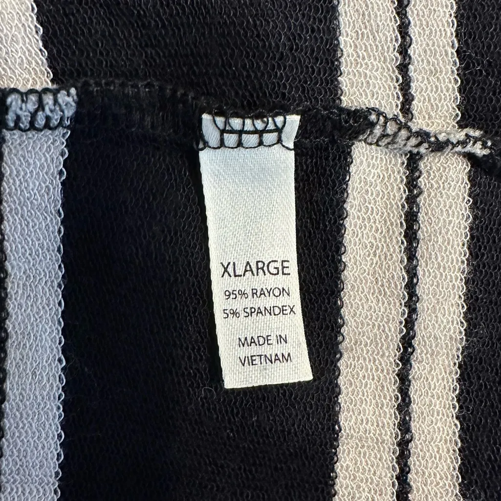 Soma Divine Terry Short Sleeve Hooded Tunic Live Lounge Wear size XL Striped - Image 11